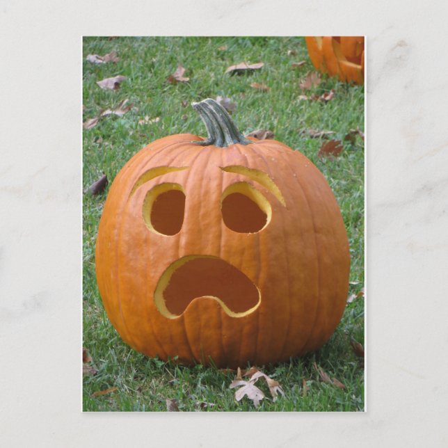 Shocked Pumpkin Postcard (Front)