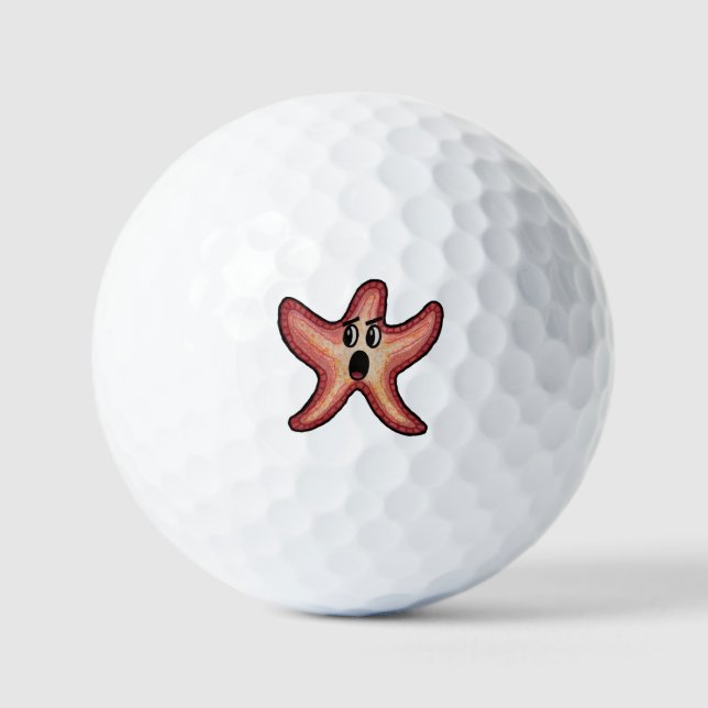 Shocked Starfish Golf Balls (Front)