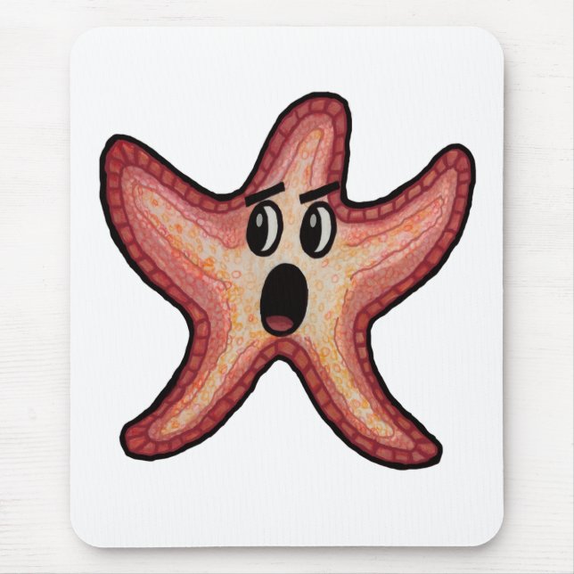 Shocked Starfish Mouse Pad (Front)