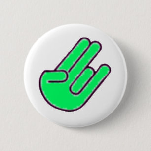 Shocker Hand Symbol 6 Cm Round Badge