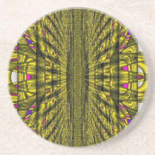 Shocking Gold and Purple Coaster