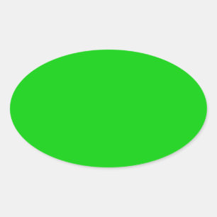 Shocking Green Background template - customise own Oval Sticker