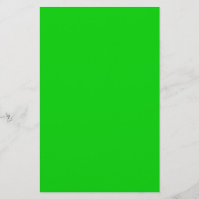 Shocking Green Background template - customise own Stationery (Front)