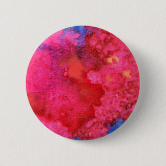 Shocking Hot Neon Pink Abstract 6 Cm Round Badge