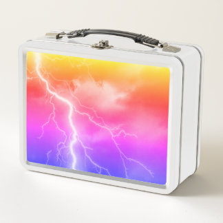 Shocking Lightning Strike Metal Lunch Box