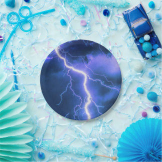 Shocking Lightning Strike Paper Plate
