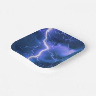 Shocking Lightning Strike Paper Plate
