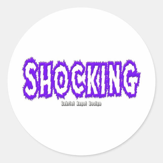 Shocking Logo Classic Round Sticker (Front)
