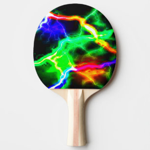 Shocking NEON Party Lights Multicolored Ping Pong Paddle