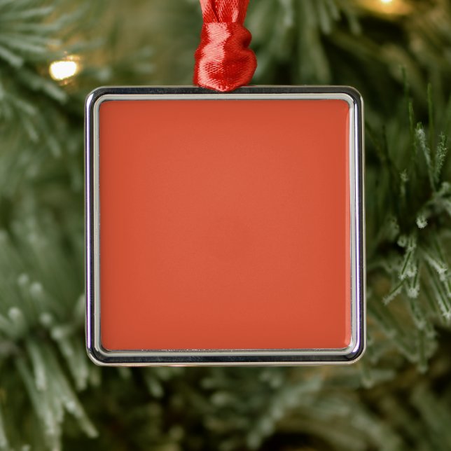 Shocking Orange Square Metal Tree Decoration (Tree)