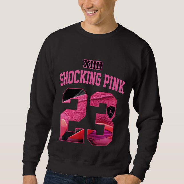 Shocking Pink 14s Tee Number 23 Drip Shoes 14 Shoc (Front)