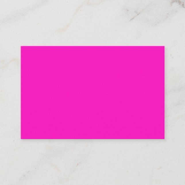 Shocking Pink European Business Card (Front)