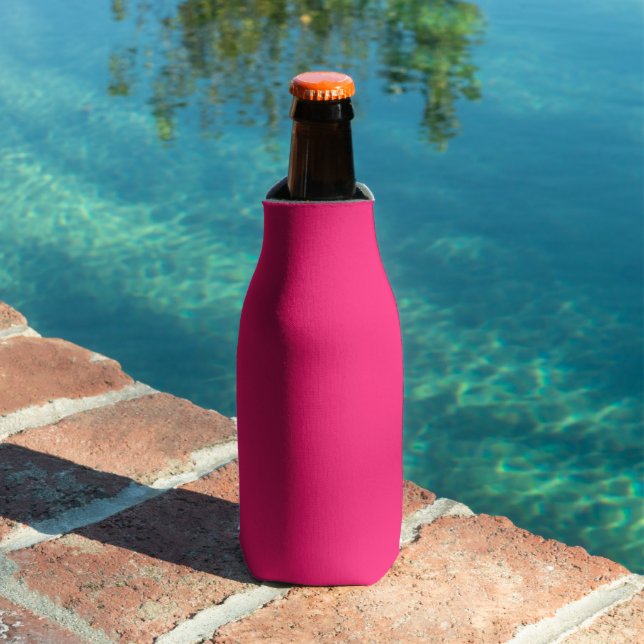 Shocking Pink Solid Colour Customise It Bottle Cooler (In Situ Pool)