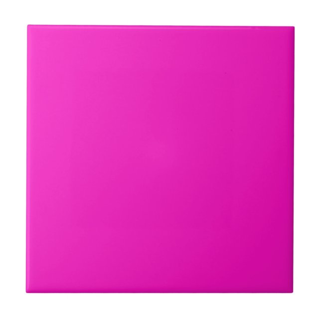 Shocking Pink Solid Colour Tile (Front)