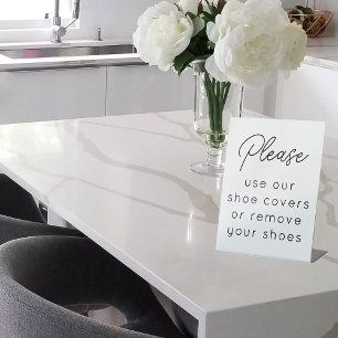 Shoe Cover Sign for Realtor Property Showing 