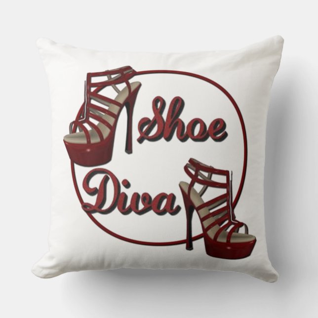 Shoe Diva Decorative Throw Pillow (Front)