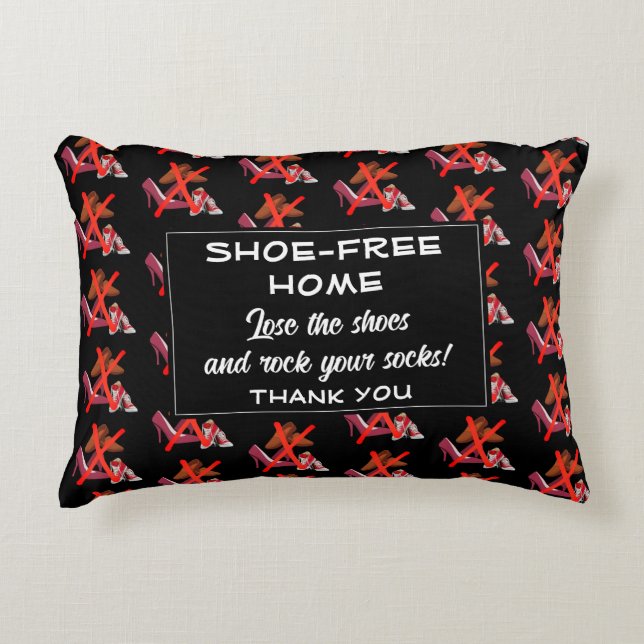 SHOE-FREE HOME Welcome Decorative Cushion (Front)
