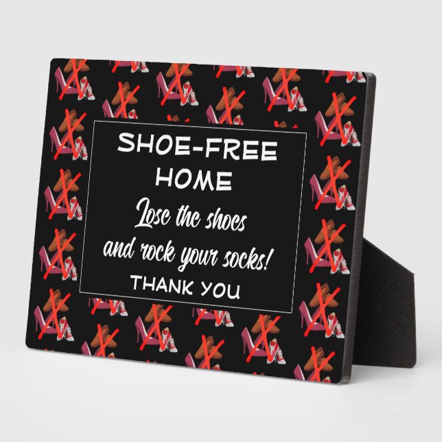 SHOE-FREE HOME Welcome Plaque (Side)