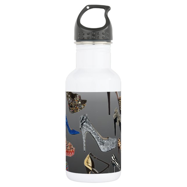Shoe High Heels Collage Customise 532 Ml Water Bottle (Front)
