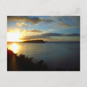 Shoe Island Sunrise from Mt Paku New Zealand Postcard