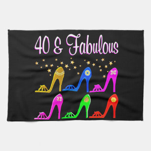 SHOE LOVING 40 YEAR OLD TEA TOWEL