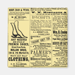 Shoe Newspaper Advertisement Magnet