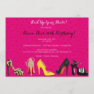 SHOE THEME Invitation - Birthday or any occasion