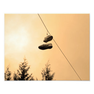Shoe tossing photo print