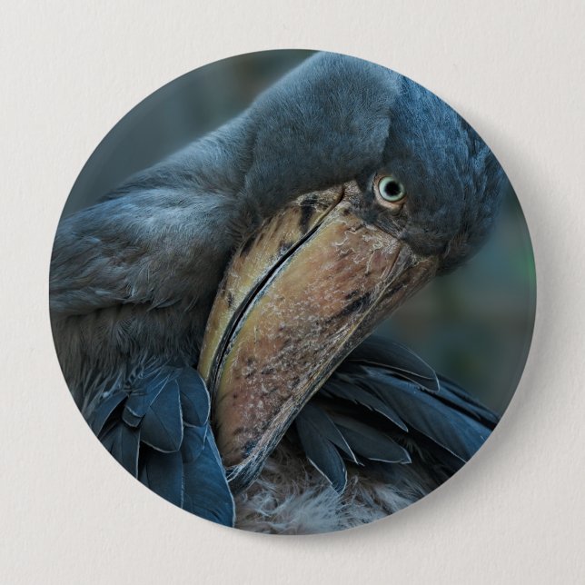Shoebill 10 Cm Round Badge (Front)