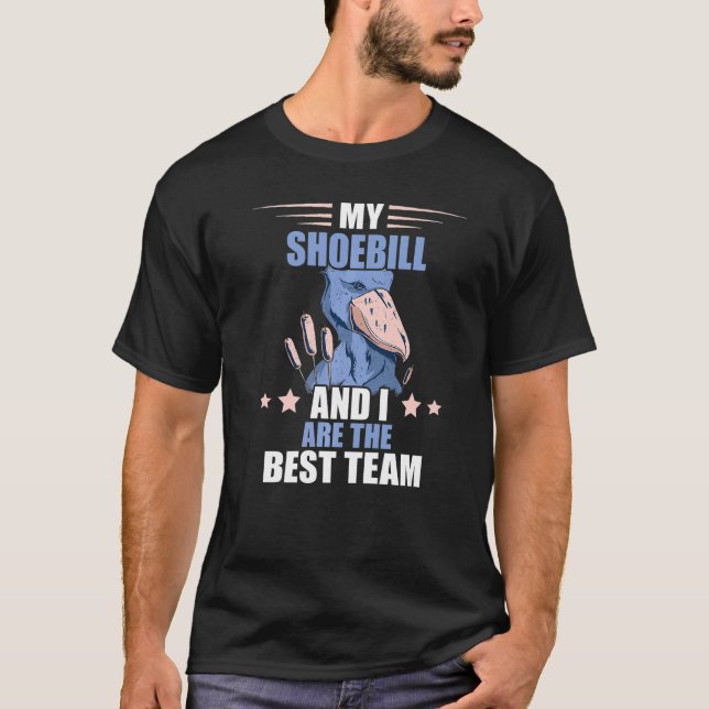 Shoebill Best Team Shoebill  African Stork Bird T-Shirt (Front)