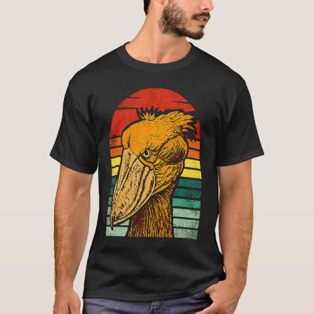 Shoebill Bird Animal Colorful  7 T-Shirt (Front)