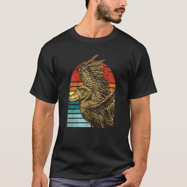 Shoebill Bird Animal Colorful T-Shirt (Front)