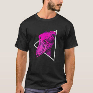 Shoebill Bird Animal Colourful Vaporwave T-Shirt