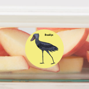 Shoebill bird cartoon illustration 