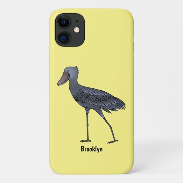Shoebill bird cartoon illustration Case-Mate iPhone case (Back)