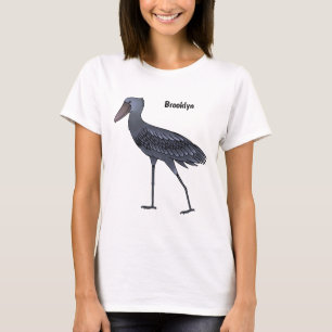 Shoebill bird cartoon illustration T-Shirt