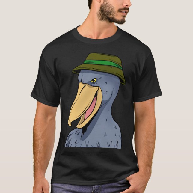 Shoebill Bird Ornithologist Whalebill Animal Ornit T-Shirt (Front)