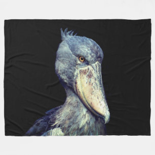 Shoebill fleece blanket