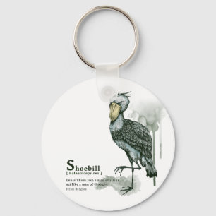 shoebill - ink key ring