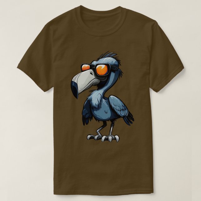 Shoebill with sunglasses T-Shirt (Design Front)