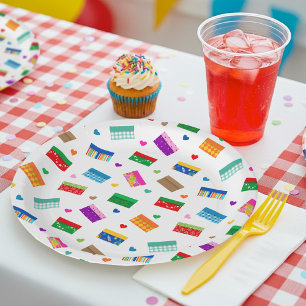 Shoebox Love Party Plates - White