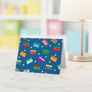 Shoebox Star Thank You Card - Blue