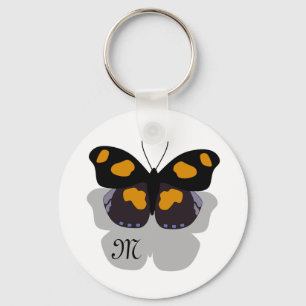 Shoemaker Butterfly Shadow Monogram Key Ring