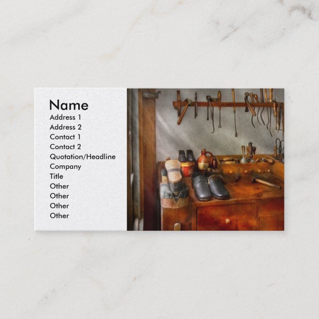 Shoemaker - The cobblers shop Business Card (Front)