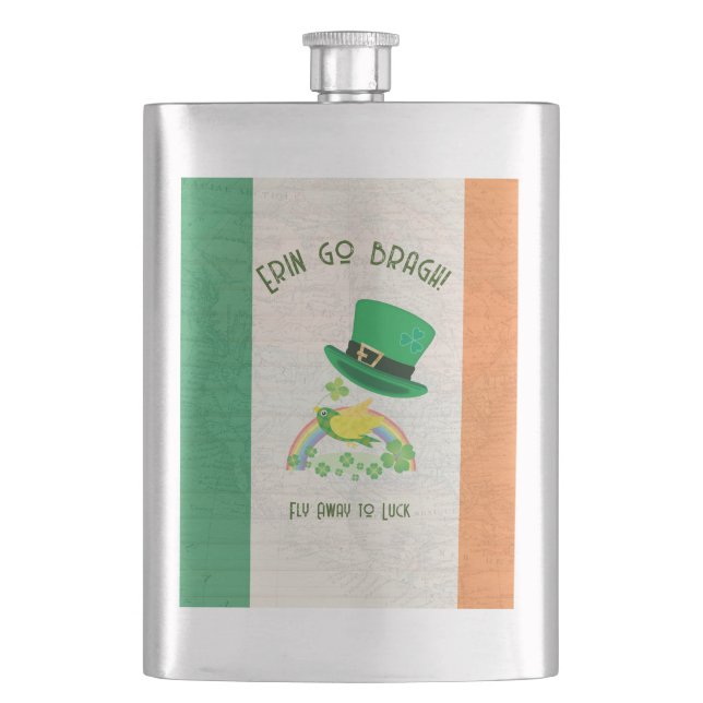 Shoemaker's Lucky Flight Vinyl Wrapped Flask (Front)