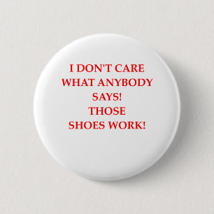 shoes 6 cm round badge