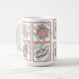 Shoes and Perfume Shoe Lovers Pastel Colours Coffee Mug