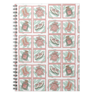 Shoes and Perfume Shoe Lovers Pastel Colours Notebook