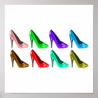 shoes of many colours poster