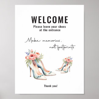 Shoes off guest sign Airbnb